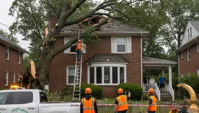 Emergency tree removal after storm damage in Mc Kees Rocks, Pittsburgh PA restoring property safety