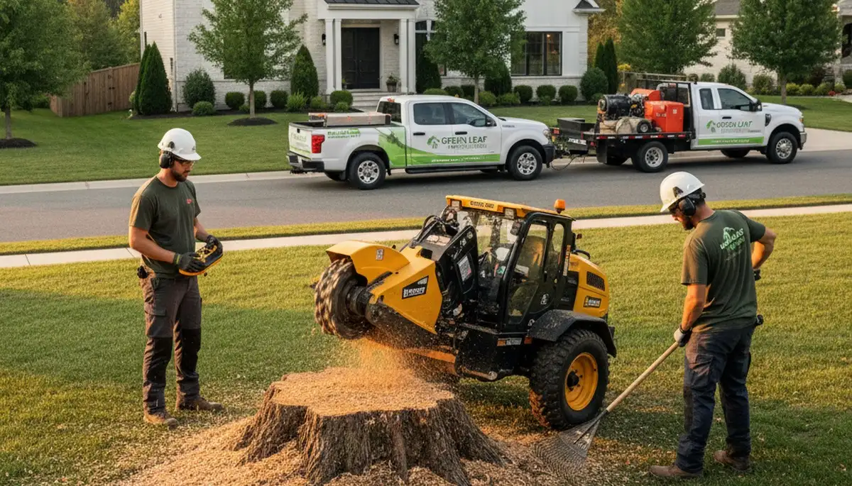 Professional stump removal service in Pittsburgh, PA clearing tree roots safely on residential property