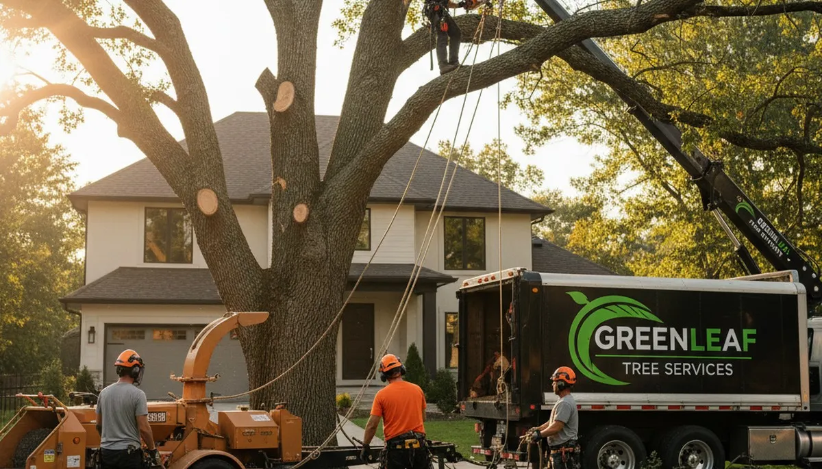 Certified arborists performing expert tree removal in Pittsburgh, PA for residential storm cleanup