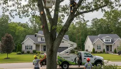 Professional tree removal service in Pittsburgh PA by experienced arborists safely clearing trees