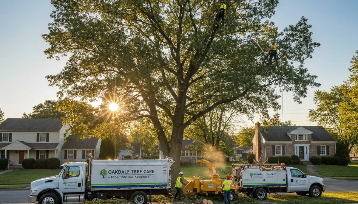 Professional tree removal service crew working in Pittsburgh, PA